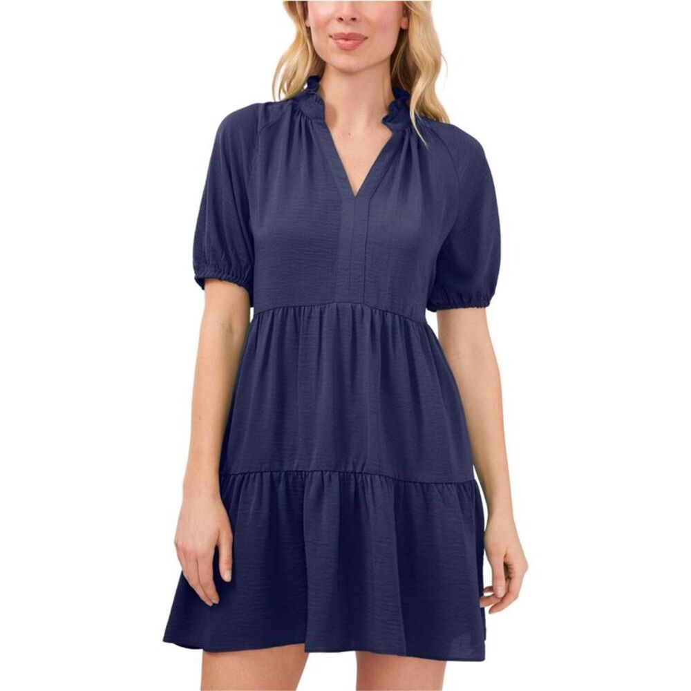 CeCe Womens Short Sleeve Tiered Baby Doll Dress, NWT